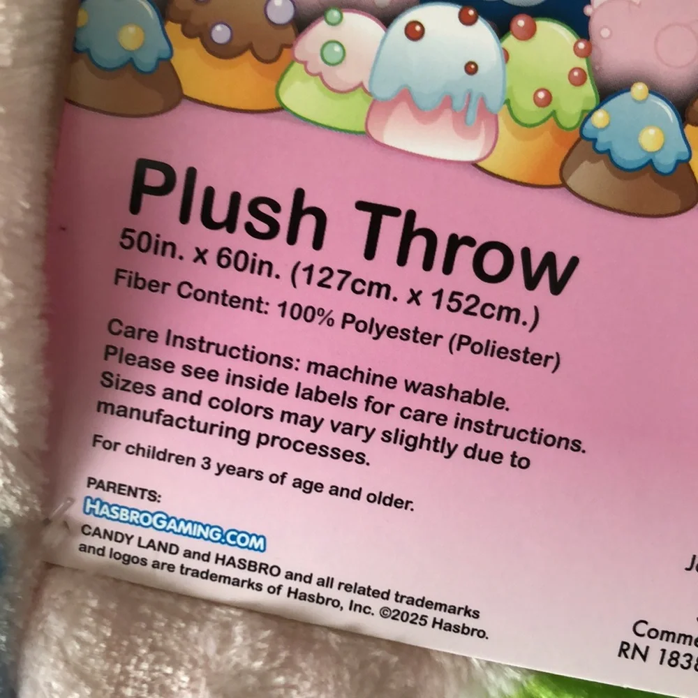 Hasbro Candy Land Plush Throw - Multicolor